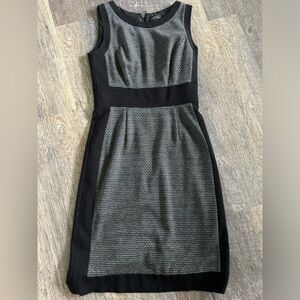 Tahari Arthur S. Levine Womens Sz 2 Sleeveless Black grey‎ Sheath Dress